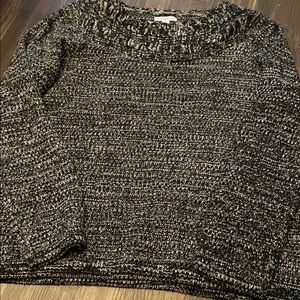 Women's Black and White Knit Sweater
